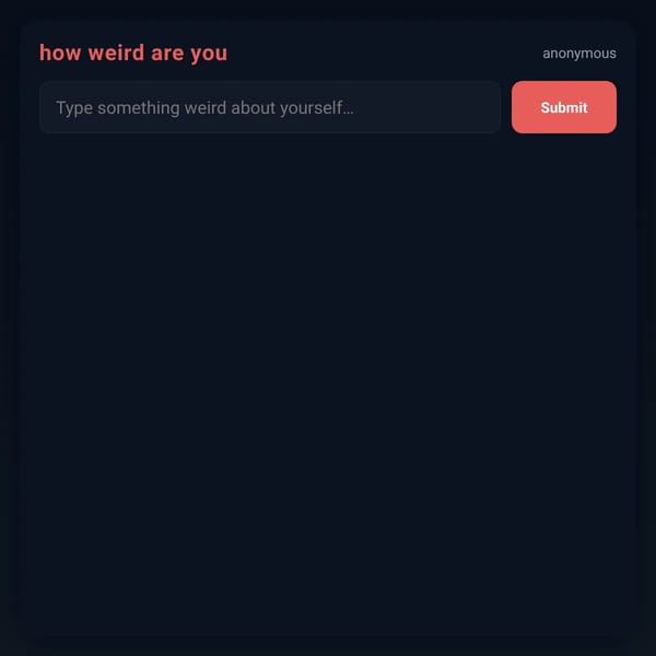 How weird are you?