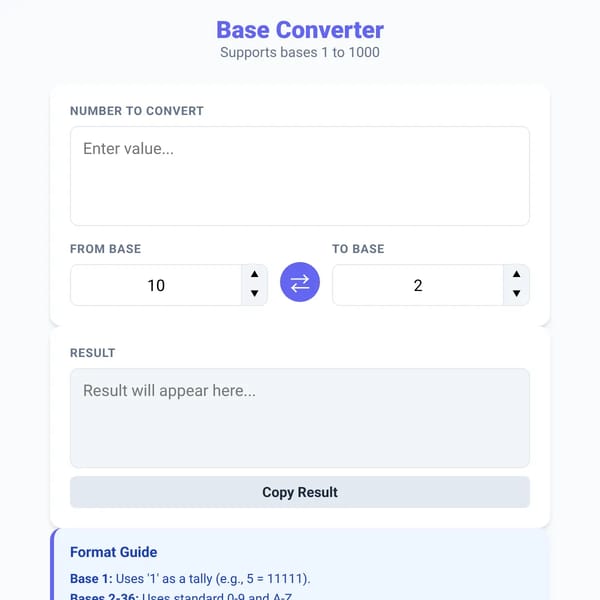 Base Converter 1-1000