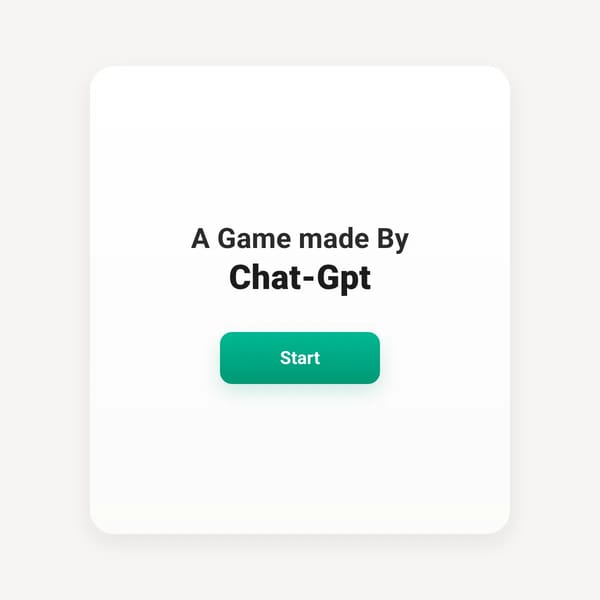 A Game made By Chat‑Gpt