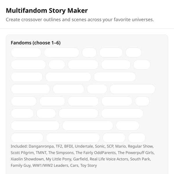 Multifandom Story Maker