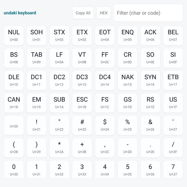 Undaki Keyboard