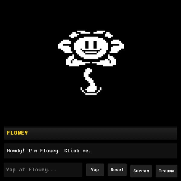 yap to flowey from blundertale