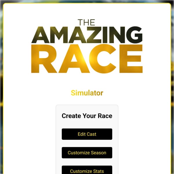 The Amazing Race Simulator