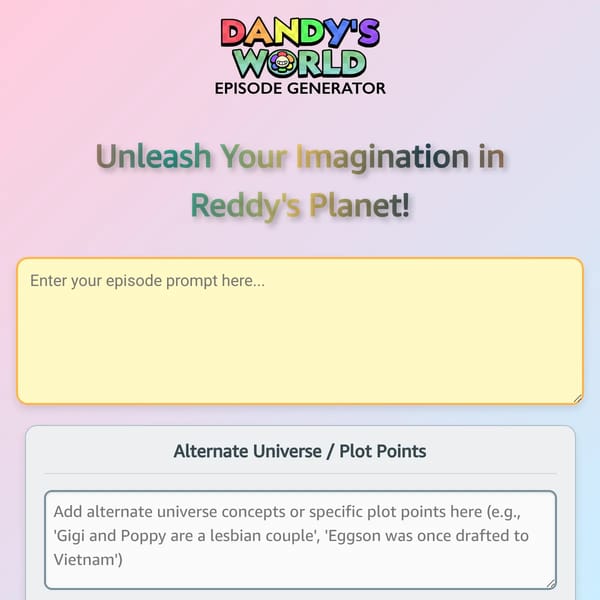 Reddy's World episode generator(UPDATE)