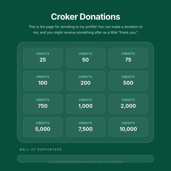 Croker Donations
