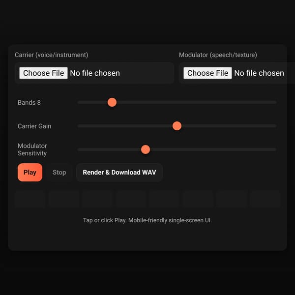Websim Music Maker — Vocoder Band Maker