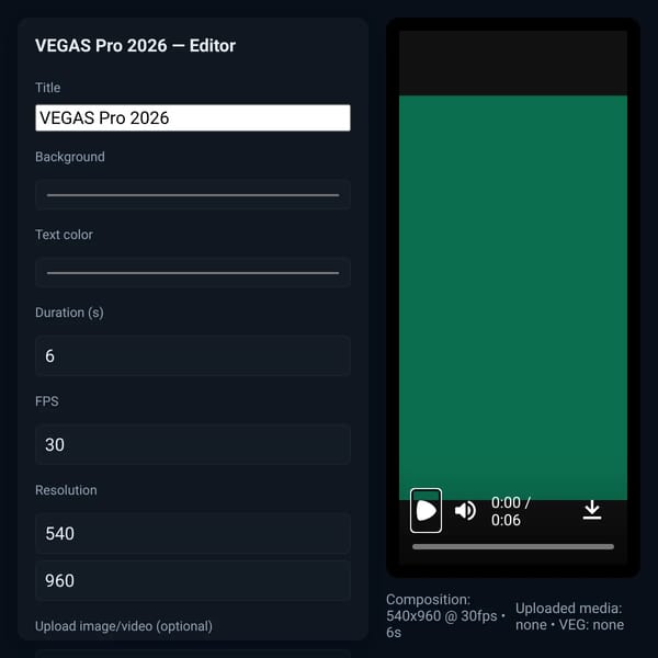 Websim Pro 2026.0 — Video Editor