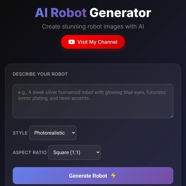 AI Robot Image Generator