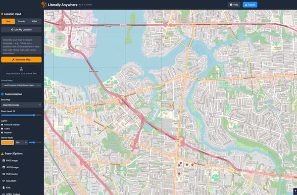 Literally Anywhere - AI-Powered Map Creation Tool