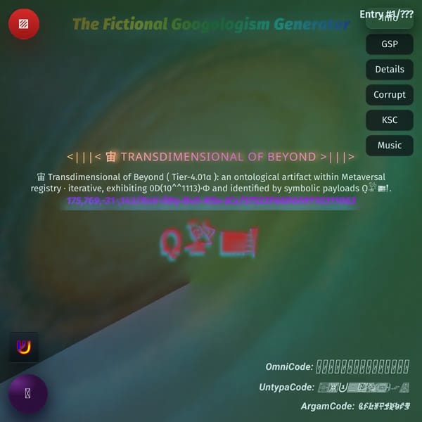 Fictional Googologism Generator [RE-REMIXED]