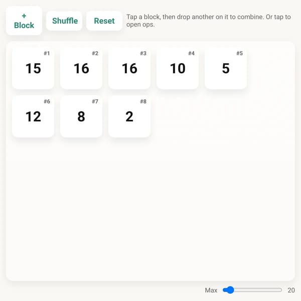 Number blocks from me