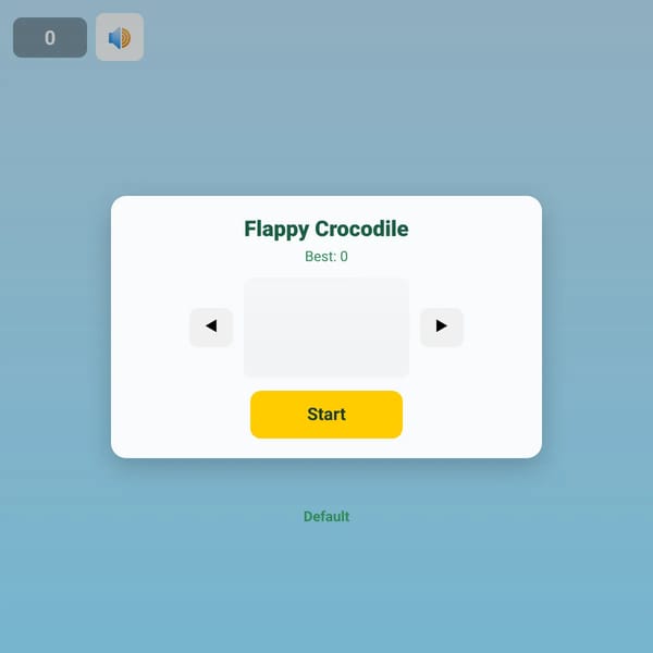 Flappy crocodile