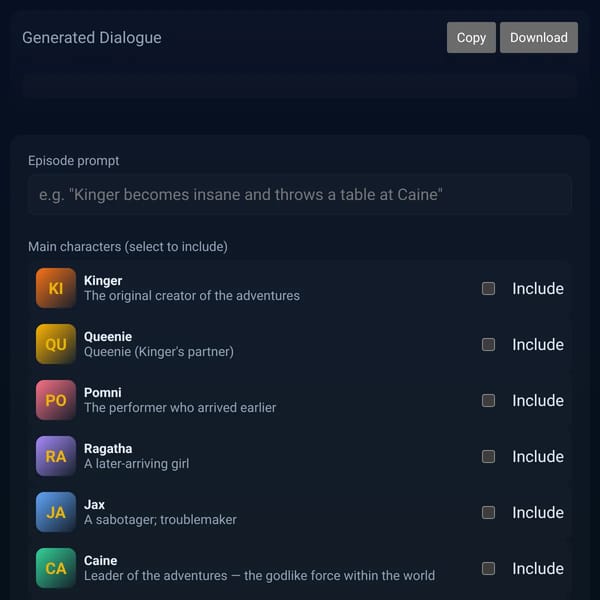 TADC Dialogue Creator