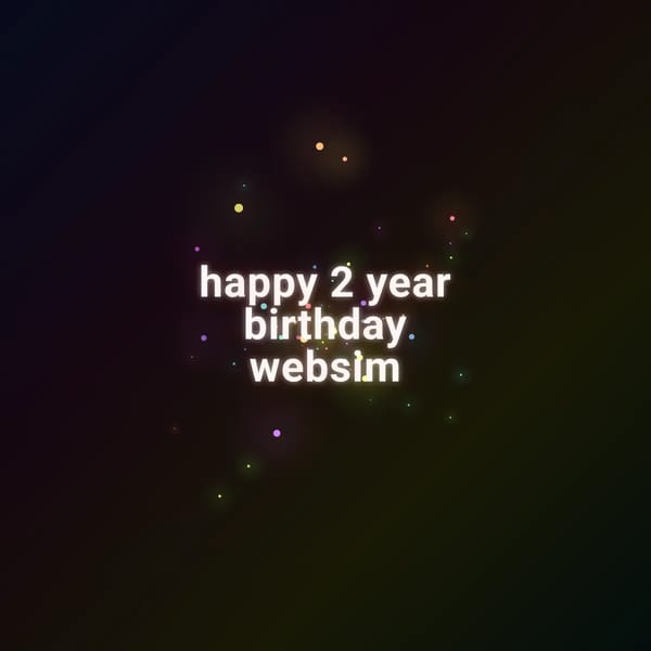 Websim is 2 year old