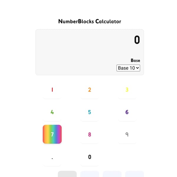 NumberBlocks Calculator