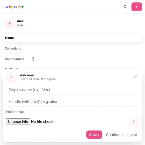 Websim+ - The Social Network For The Future