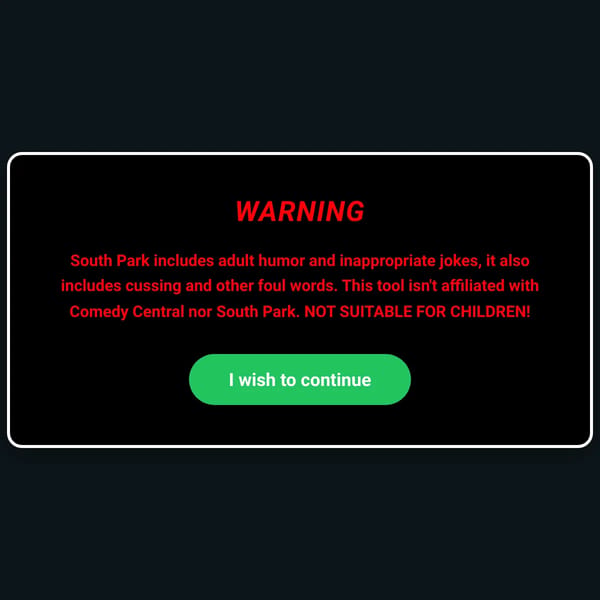 South Park Episode Generator