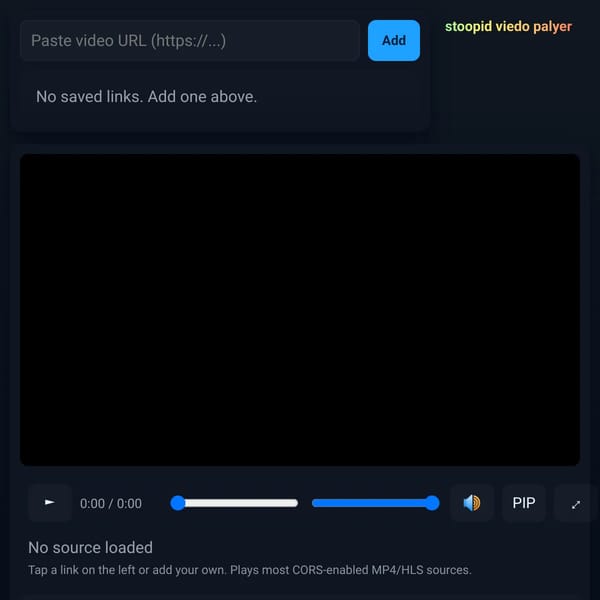 Stupid vid player