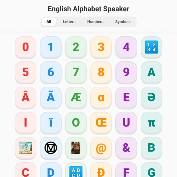 English Alphabet Speaker