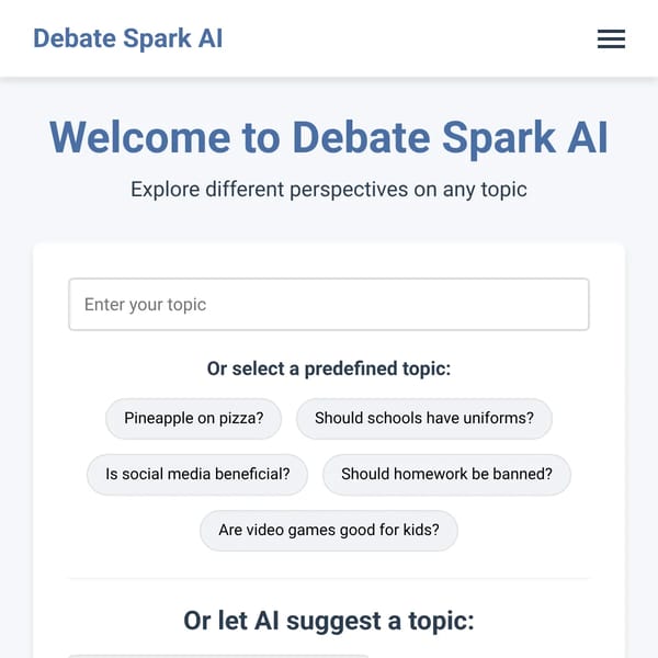 Debate Spark AI