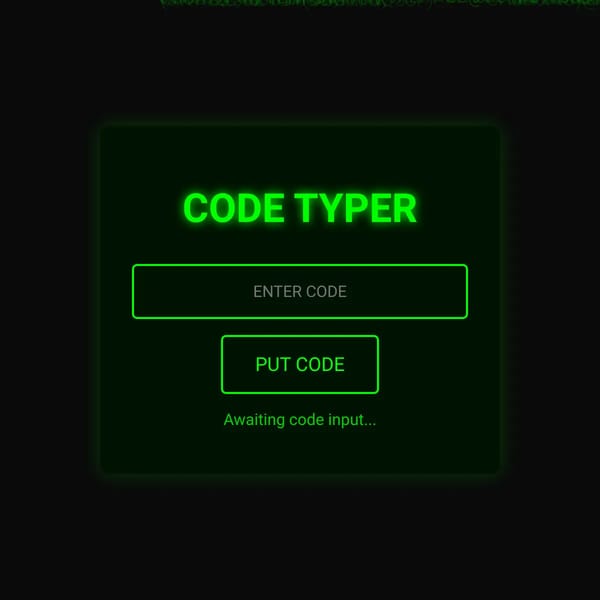 Code Typer - Enter Secret Codes