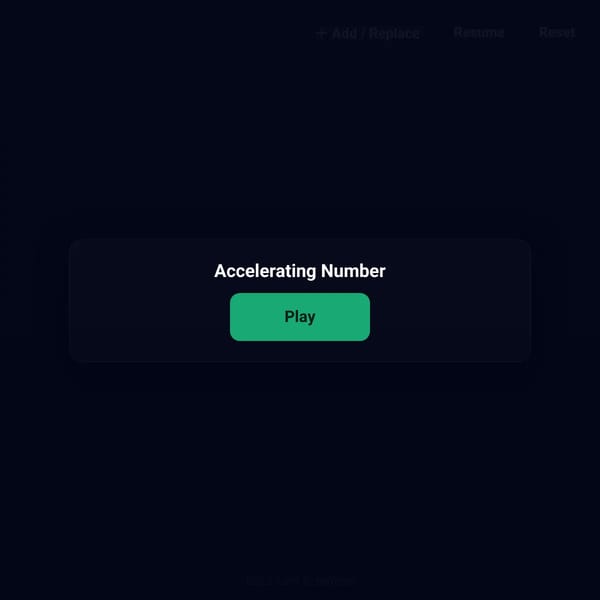 Accelerating Numbers