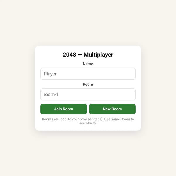 2048 Multiplayer