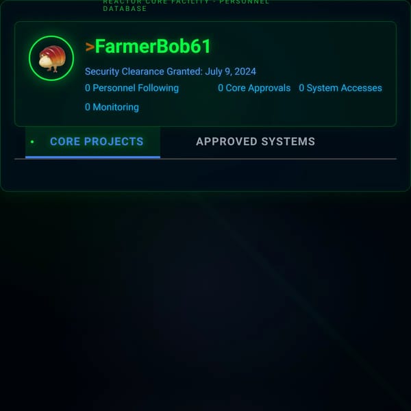 REACTOR CORE FACILITY - PERSONNEL PROFILE