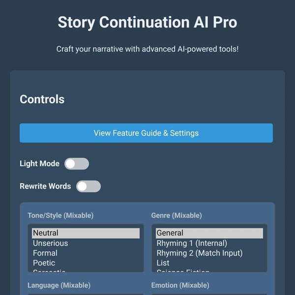 Sentence Continuation AI