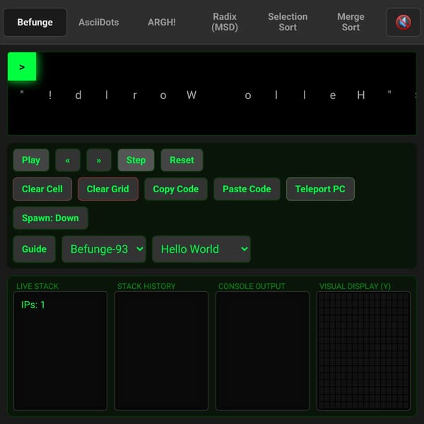 AlgoViz & Befunge