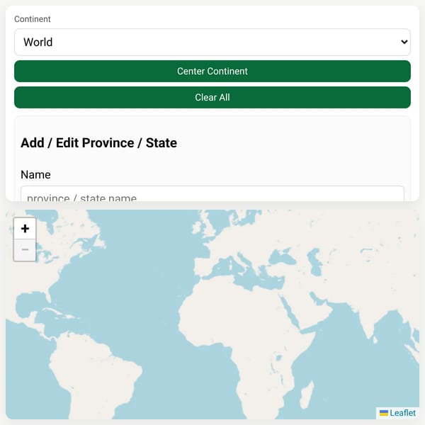 Flag Map — Provinces / States