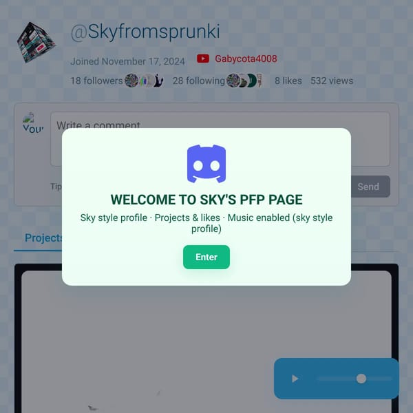Skyfromsprunki Profile Page