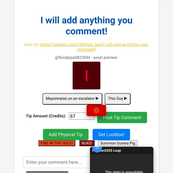 I will add anything you comment!