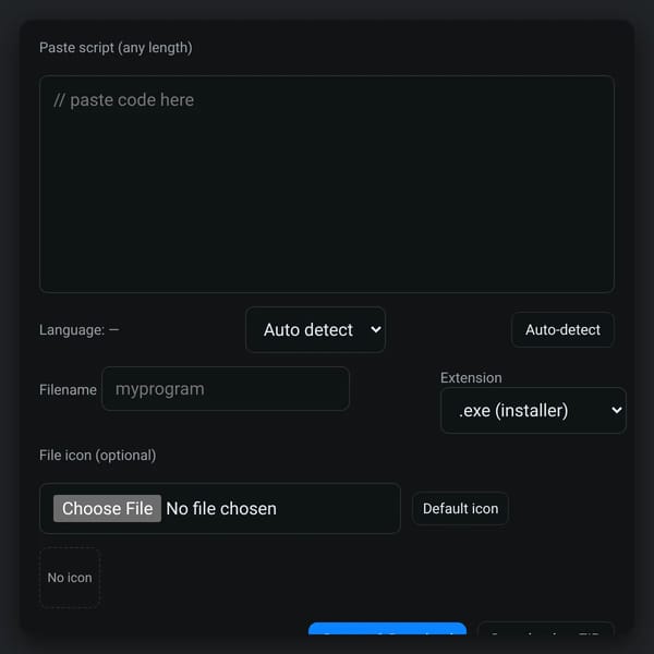 Script → File Converter
