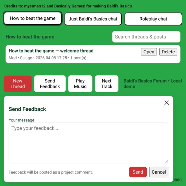 Baldi's Basics Forum