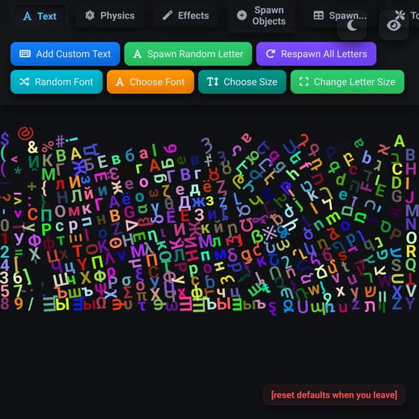 Falling Letters