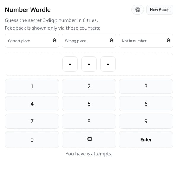 Number Wordle (3-digit)