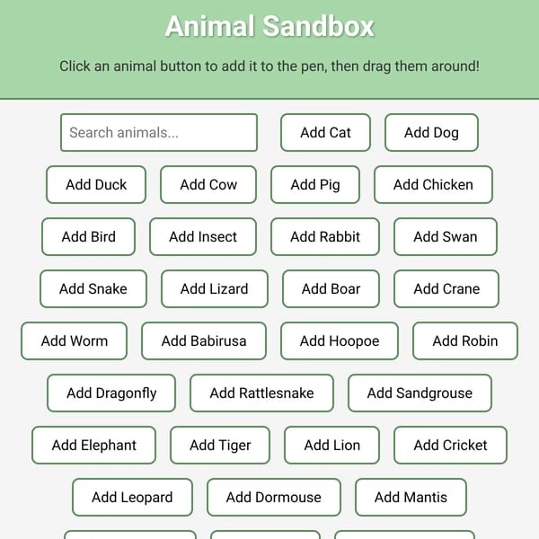 Animal Sandbox