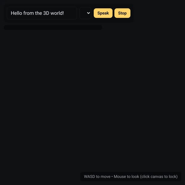3D World — Text to Speech