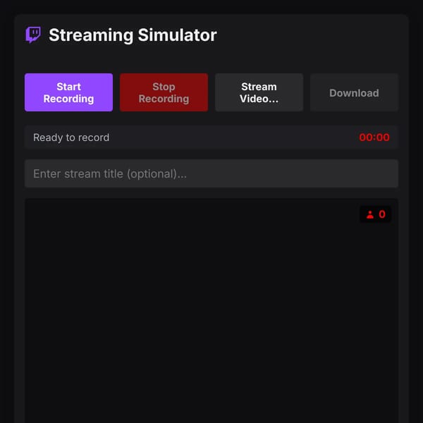 Streaming Simulator