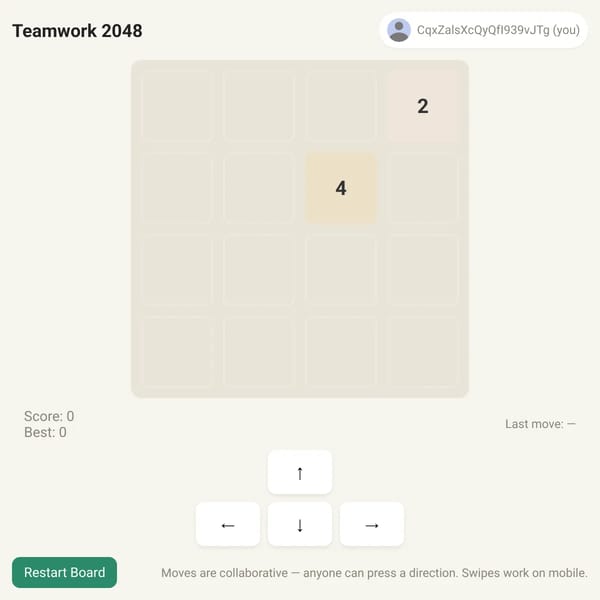 Teamwork 2048