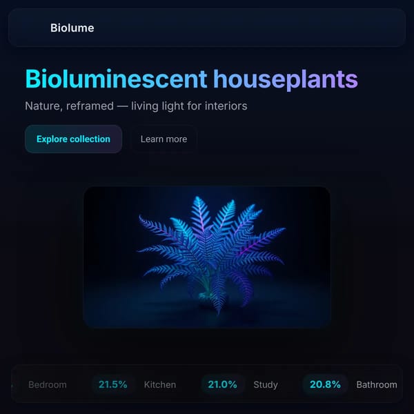 Biolume — Bioluminescent Houseplants