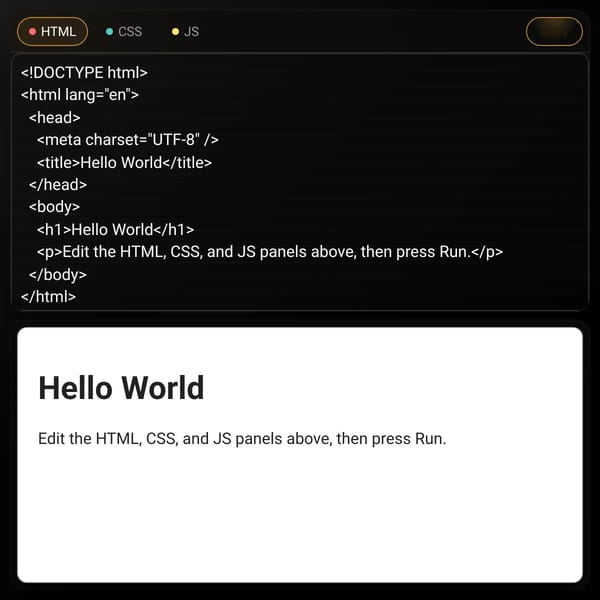 Mini Code Playground