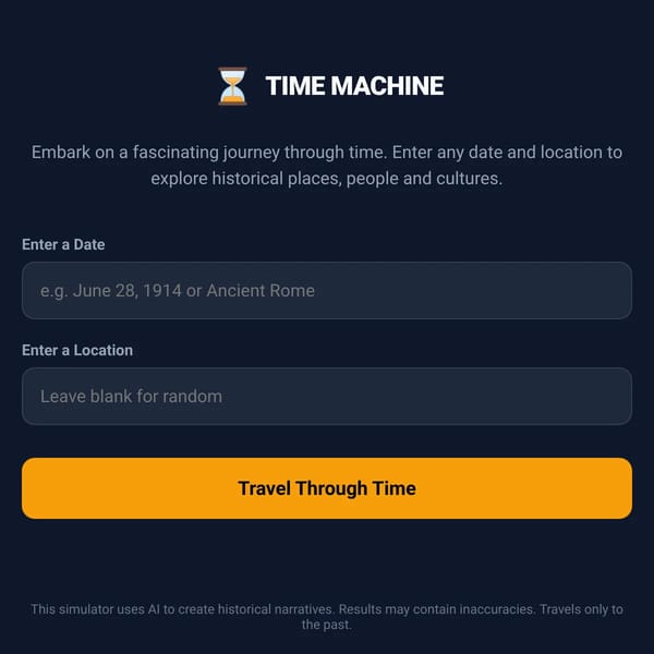 Time Machine Simulator