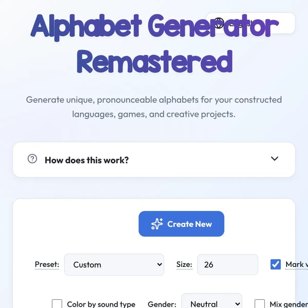 Alphabet Generator