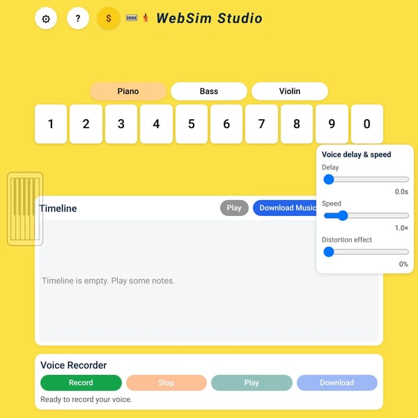 Websim Studio - Better musics