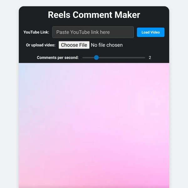 Instagram Reels Comment Maker