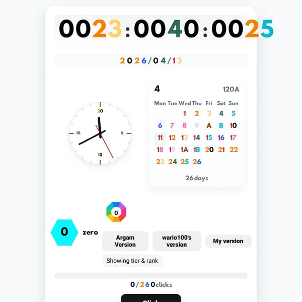 Base 100 Clock (Argam Version)