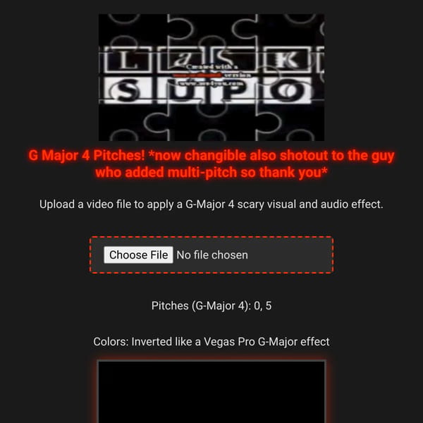 G Major 4 Pitches! *now changible also shotout to the guy who added multi-pitch so thank you*
