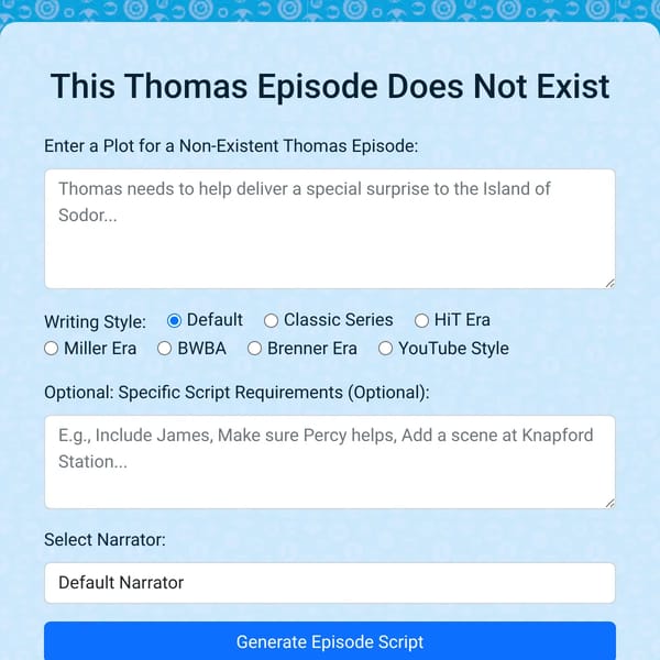 This Thomas Episode Does Not Exist